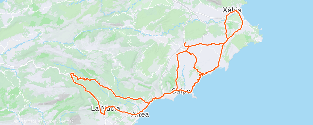 Map of the activity, J5 🇪🇸 Aquabike ☔️