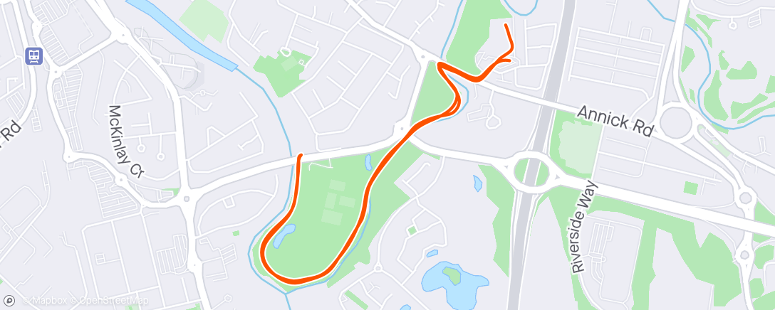 「Irvine cyclepath 4km out and back」活動的地圖