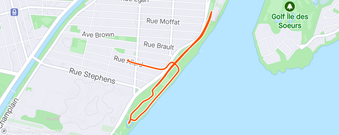 Map of the activity, Après Boston - Entraînement du CCV à vélo