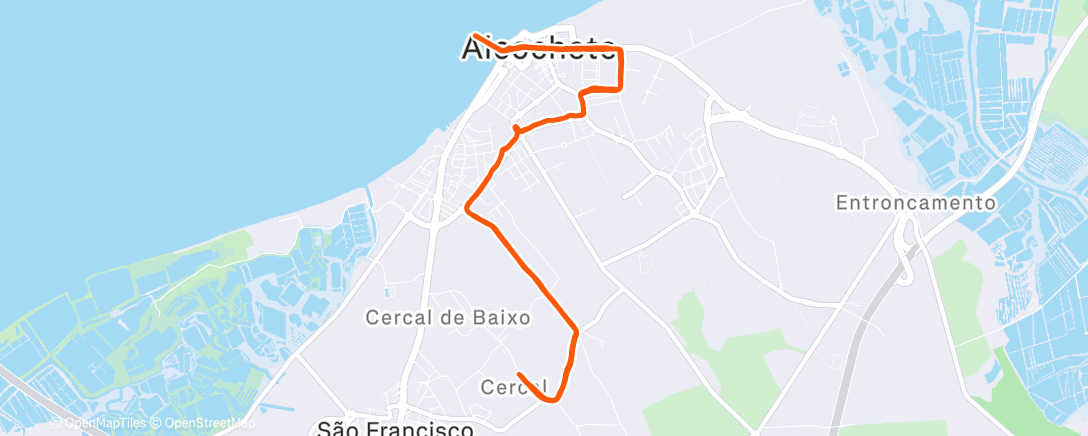 Map of the activity, Corrida na hora do almoço