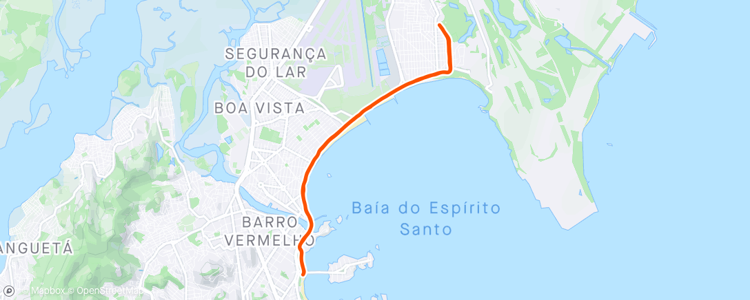 Map of the activity, 14 km matinais
em ritmo leve