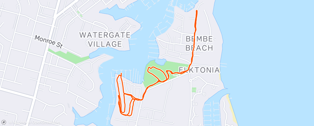 Map of the activity, Afternoon Walk