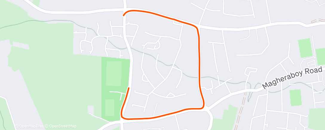 Map of the activity, Evening Walk