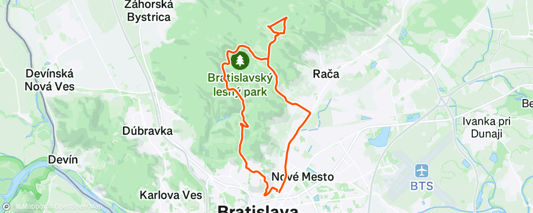 Map of the activity, Morning Ride