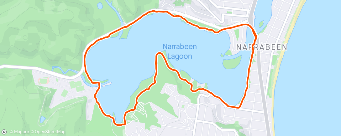 Map of the activity, NarrabeenLagoon - First-timer 👌🏼