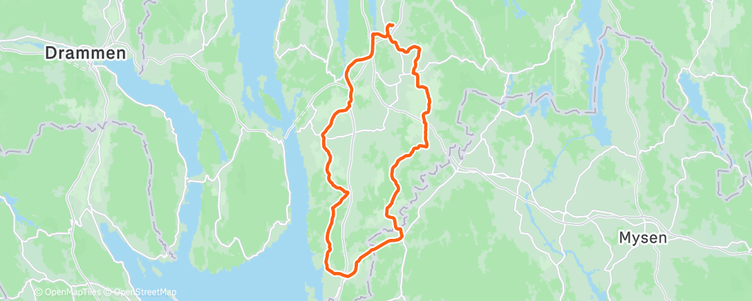 Map of the activity, Lunch Ride