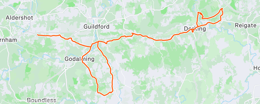 Map of the activity, Will ride for Mince Pies
