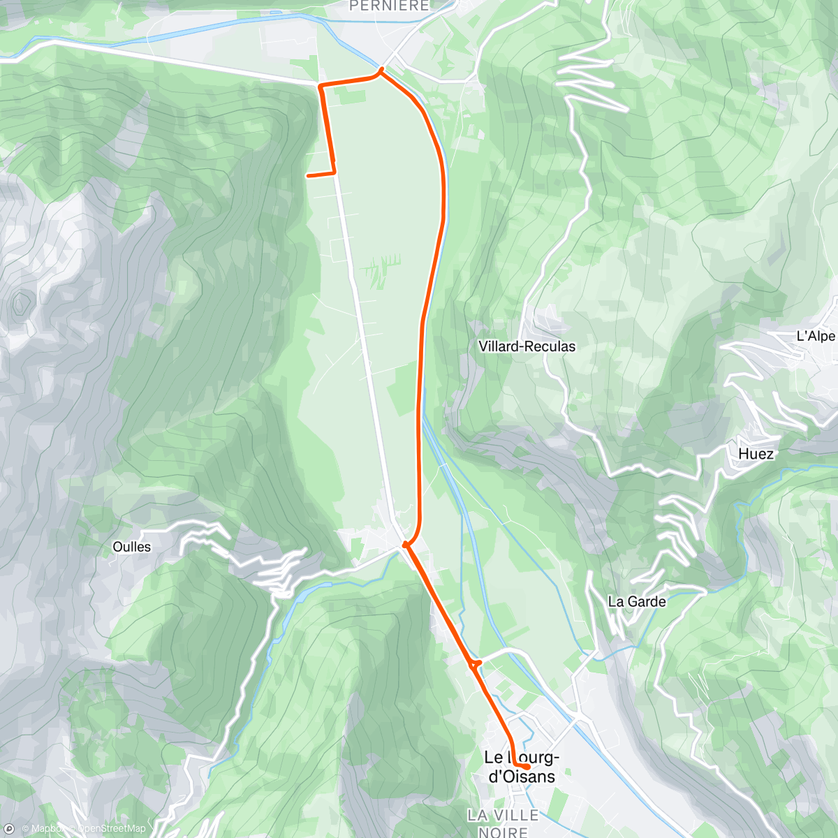 Map of the activity, Morning 'Le Bourg-d'Oisans' Ride