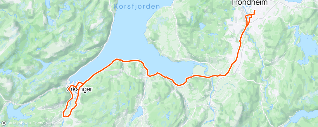 アクティビティ「Orkanger」の地図