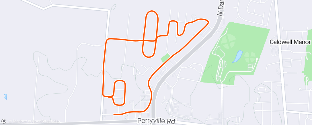 Map of the activity, Morning Run with Misty, Susan and Lola