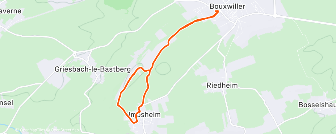 Map of the activity, Lunch Trail Run