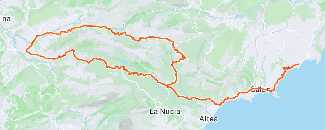 Mapa de la actividad (Cycling)
