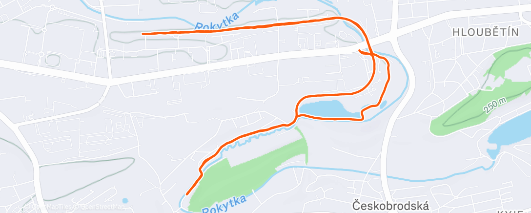 Map of the activity, Morning Run