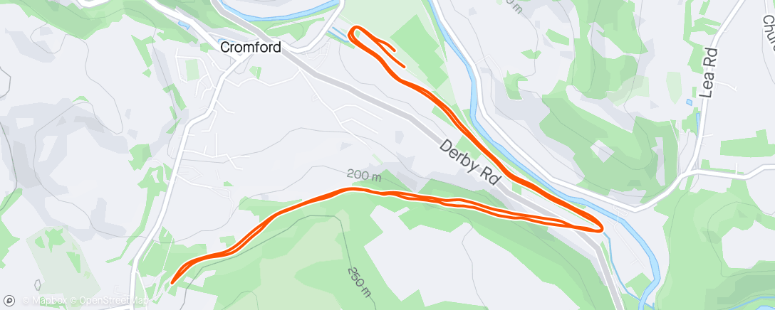 Map of the activity, BDL Race 2 - Cromford