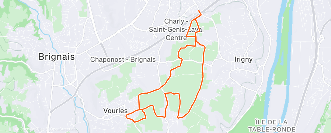 Map of the activity, 150 bpm à 5 zéro je veux mourir