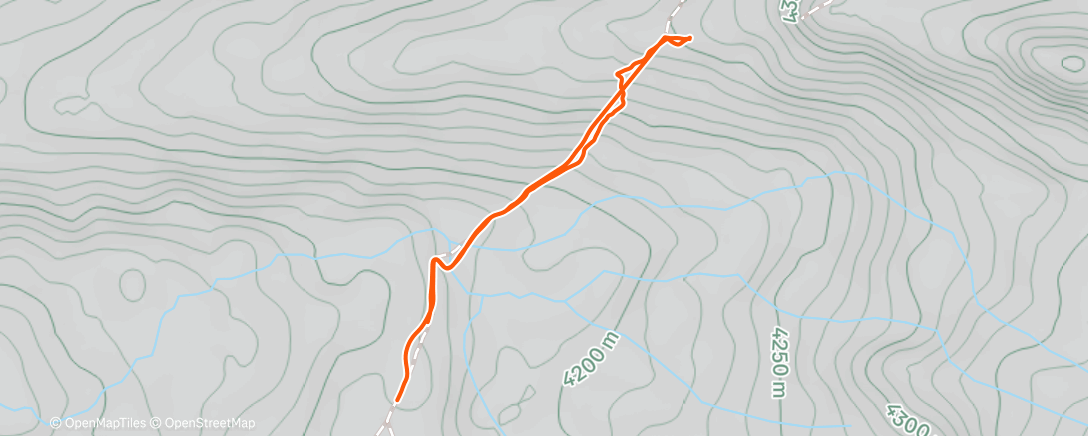 Map of the activity, Afternoon Hike