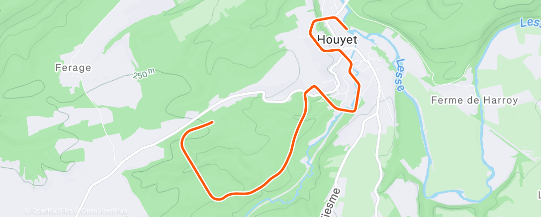 Карта физической активности (MyWhoosh - Ardennes)