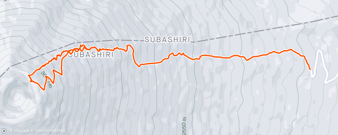 Mapa de la actividad (Fuji Summit + ⬇️)