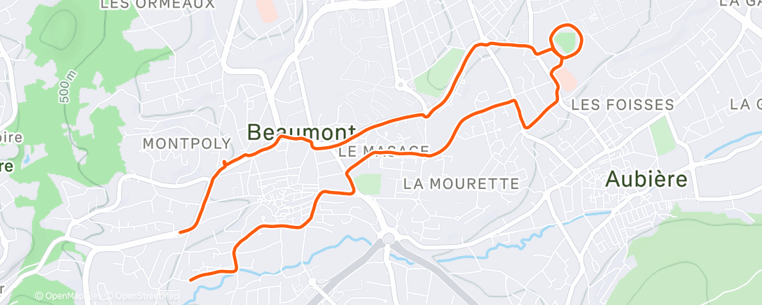 Mappa dell'attività Footing de base pour accompagner le couz à sa séance 👌