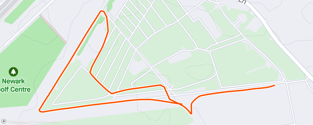 Mapa da atividade, Evening easy run