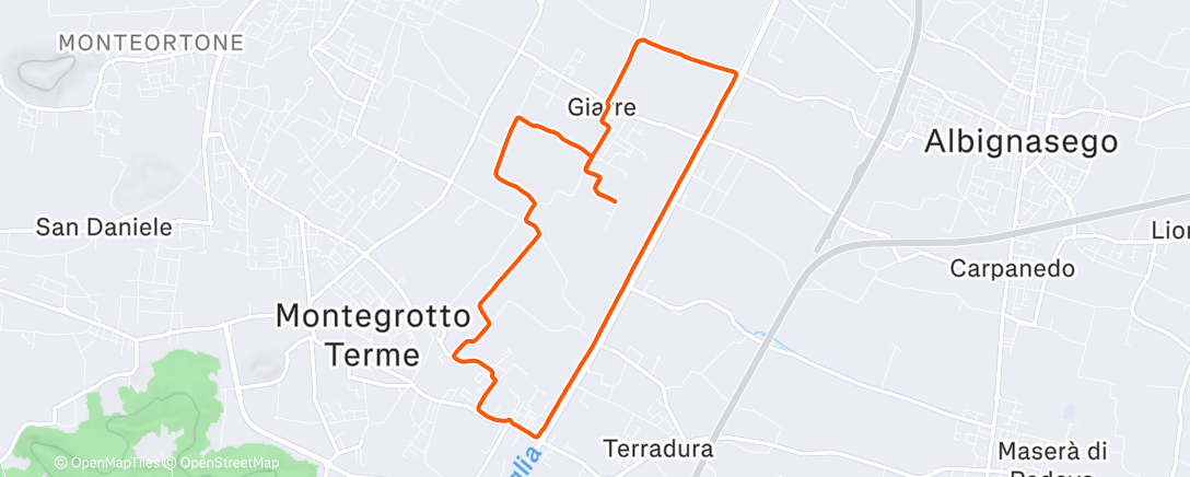 Map of the activity, Lunch Run