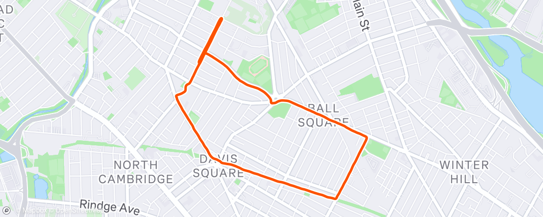 Map of the activity, Evening Run