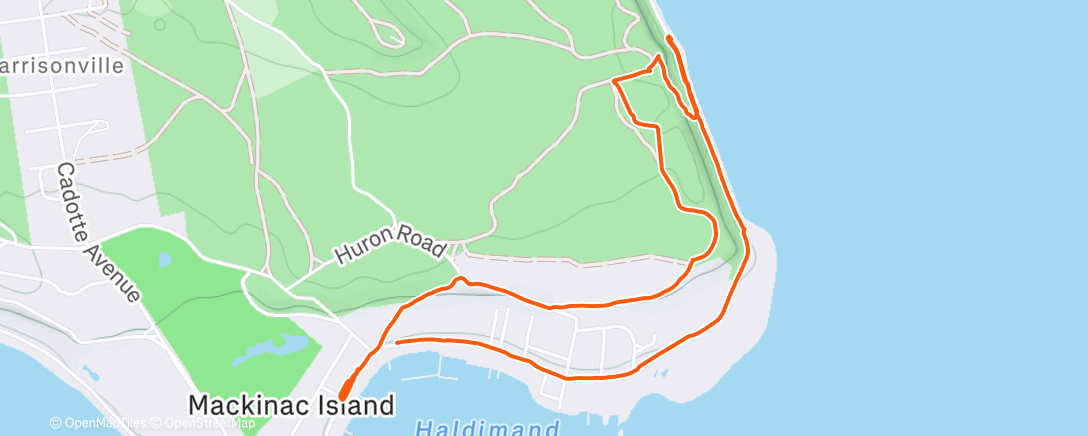 Map of the activity, Afternoon Walk