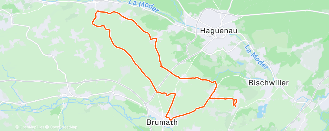 Map of the activity, Sortie vélo dans l'après-midi