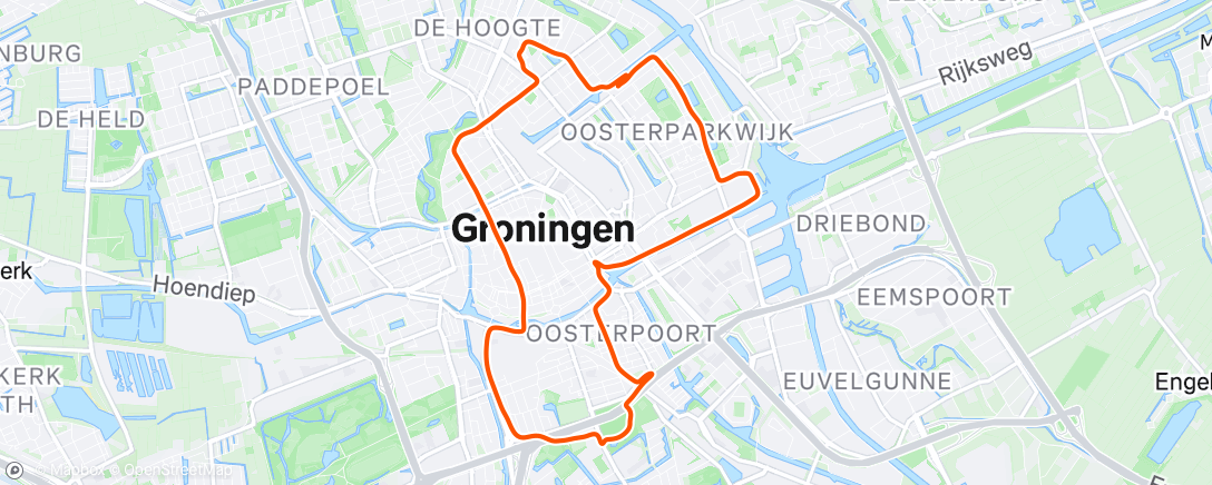 Map of the activity, Lunch Run