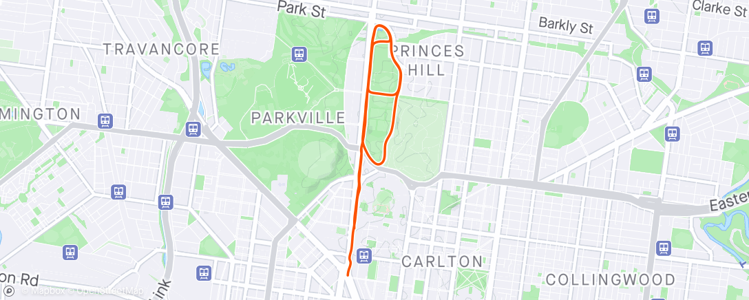 Map of the activity, I keep running faster than planned