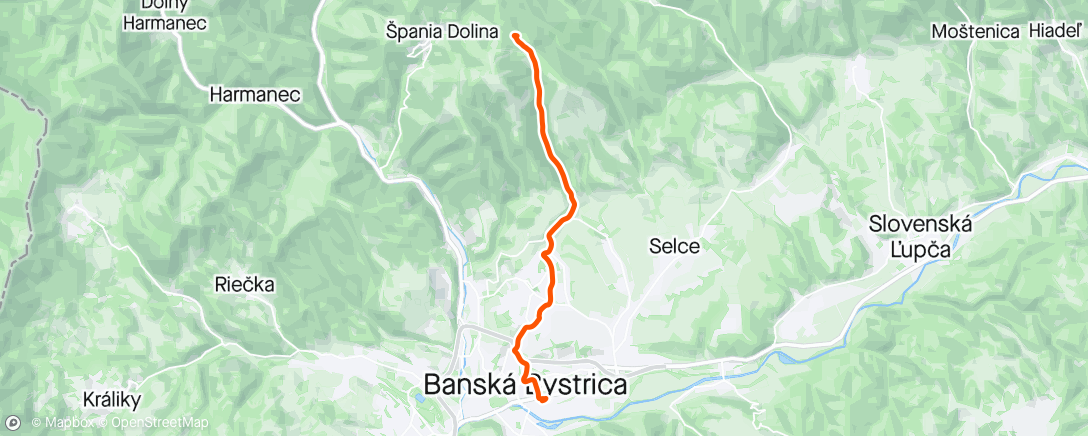 Map of the activity, K vlaku