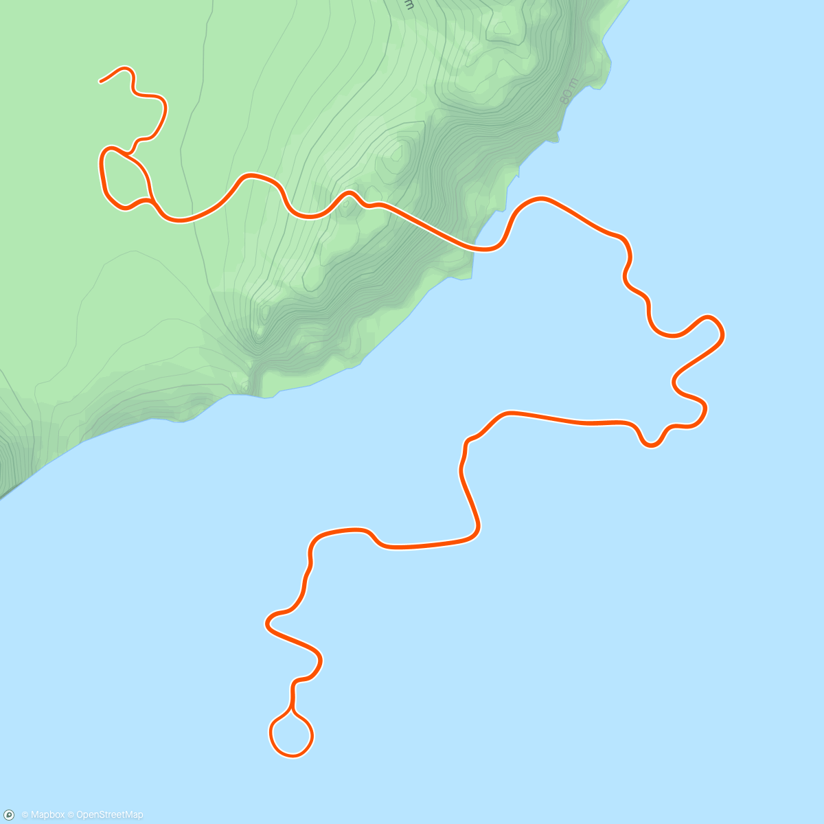 Mapa da atividade, Zwift - Tempus Fugit in Watopia