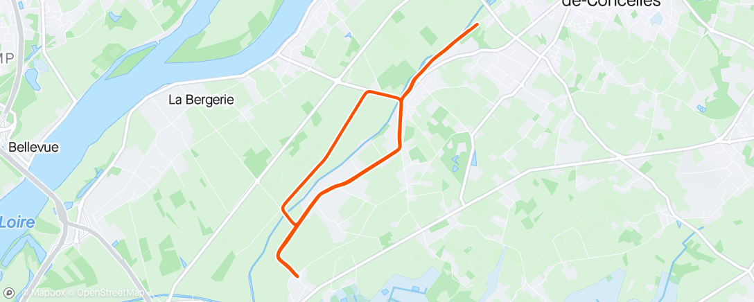 Mapa da atividade, Entraînement 51: magic mile + 8x800 4’20/km