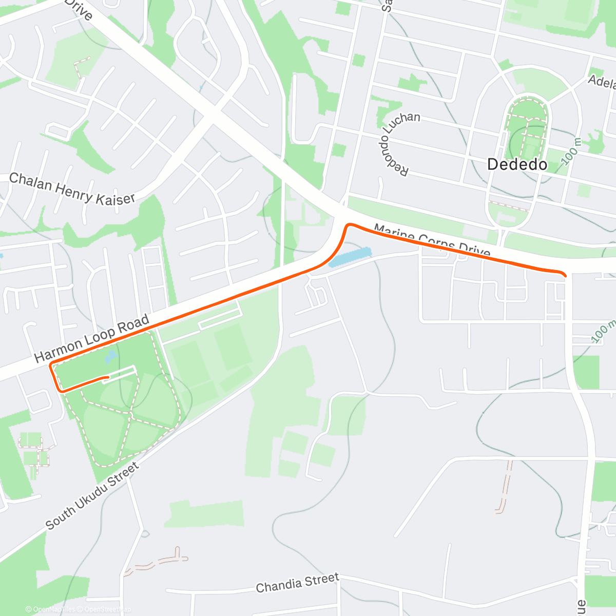 Map of the activity, Morning Run