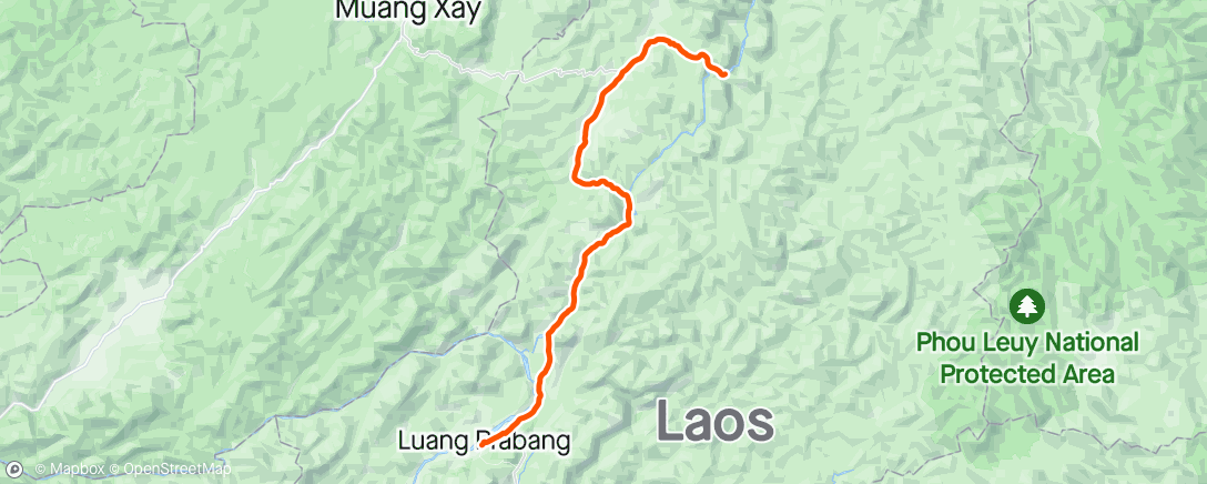 Map of the activity, Day 7 - Luang Prabang to Nong Khiaw