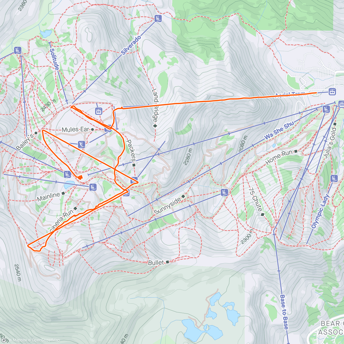 Mapa da atividade, Spring Snowboard