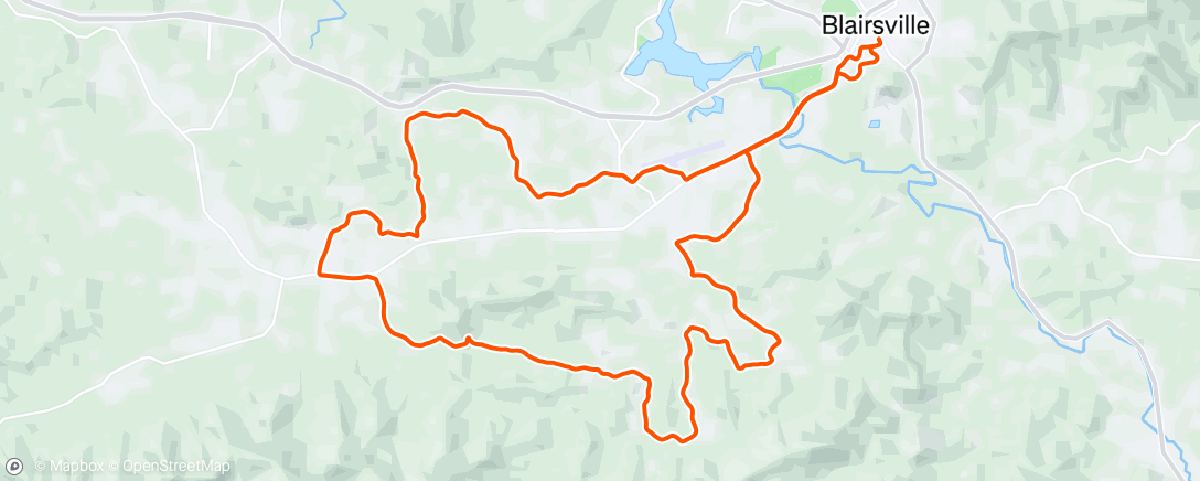 Map of the activity, Evening steady ride
