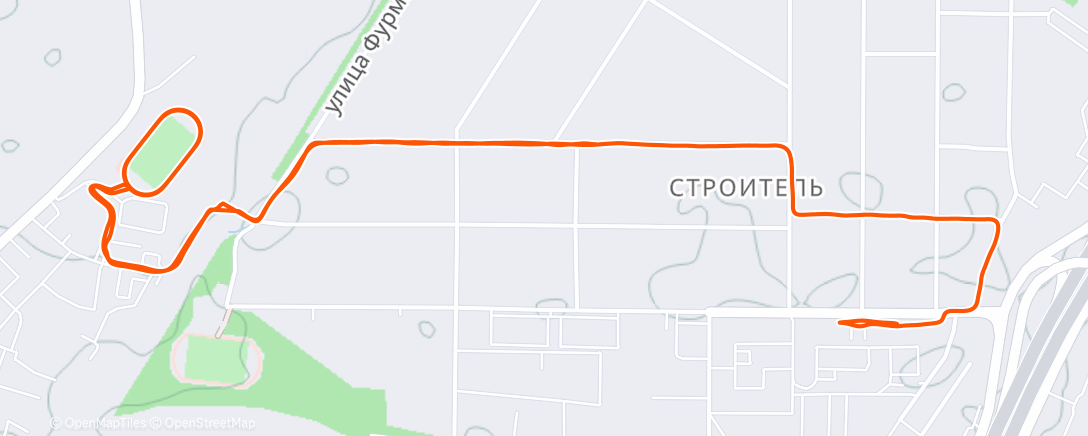 Map of the activity, 24.12.2025_fartlek_20*0:30/1:00@3:40-3:50