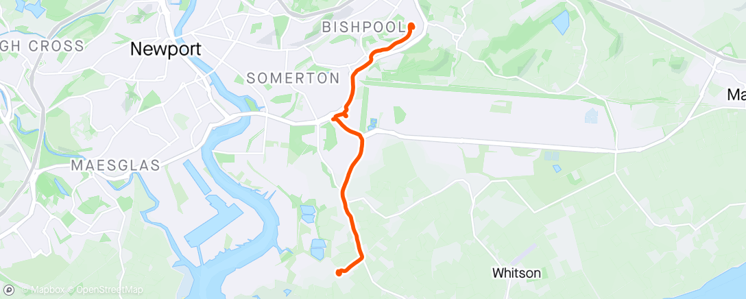 Map of the activity, Evening Walk home