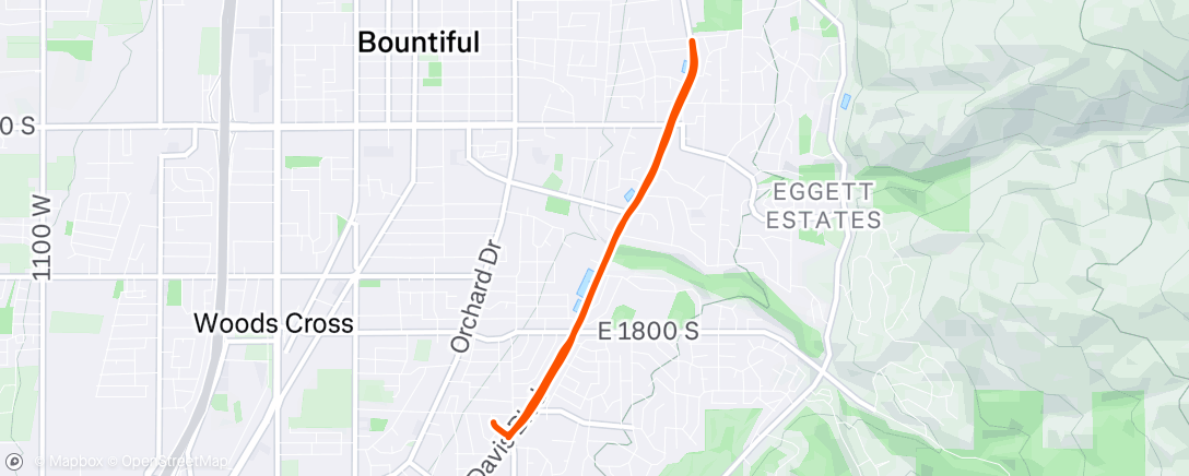 Map of the activity, Morning Run