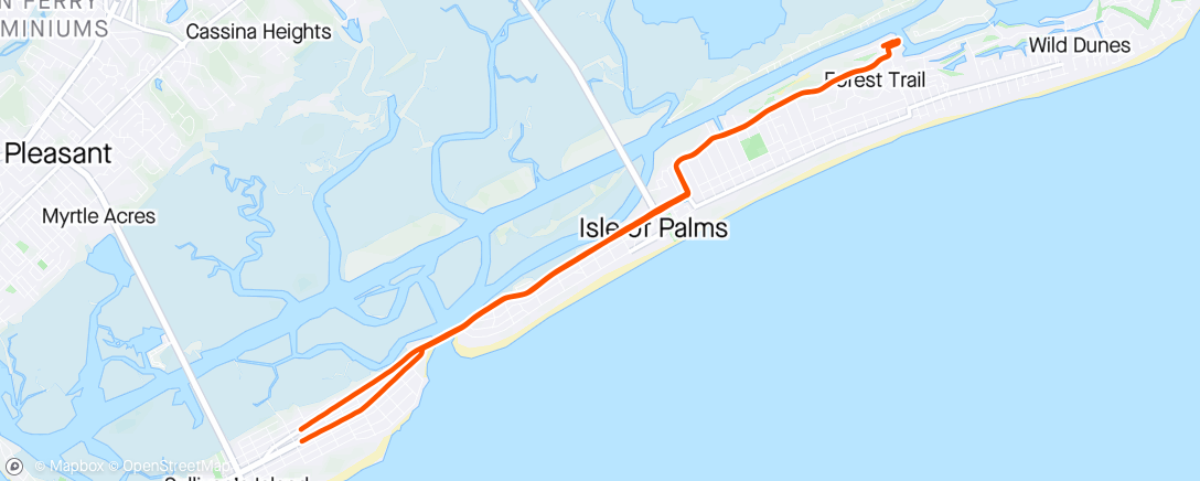 Map of the activity, Isle of Palms