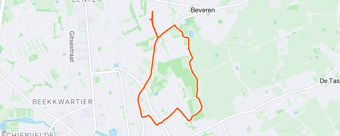 Map of the activity, Avondloop