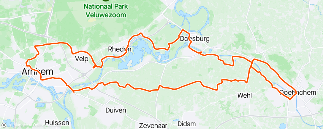 Map of the activity, Doetinchem met RWC