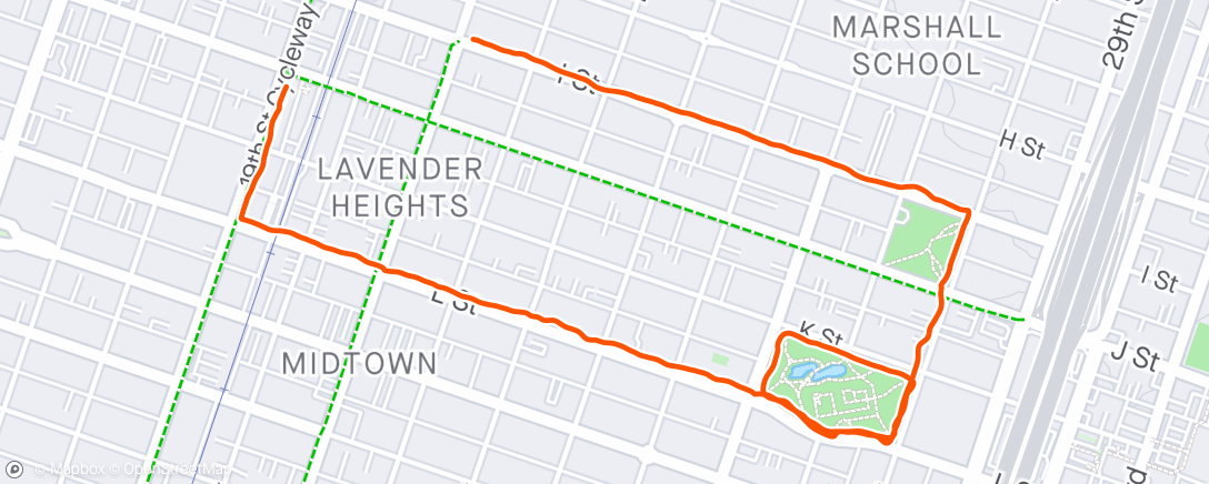 Map of the activity, Brewery run club