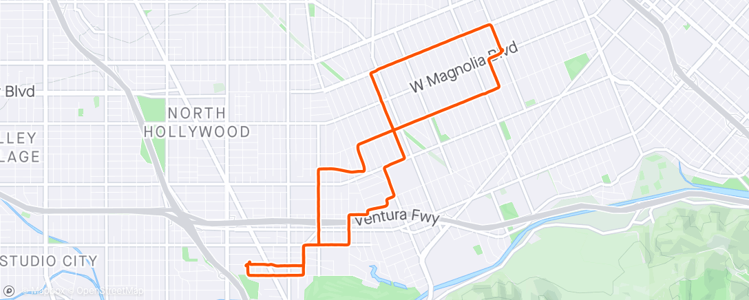 Map of the activity, Did I go get my bike from work just so I'd have an excuse to ride to a donut later? MAYBE.