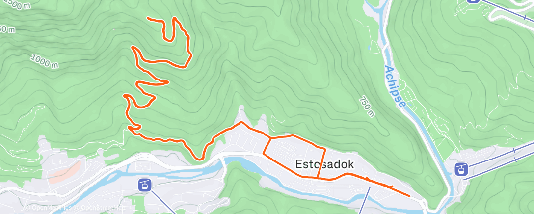 Map of the activity, Дневной забег