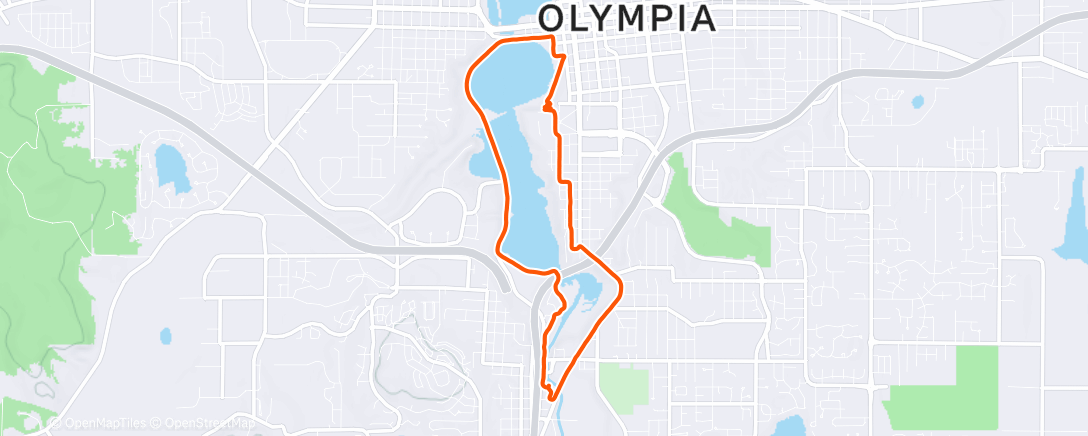 Map of the activity, Lake Run