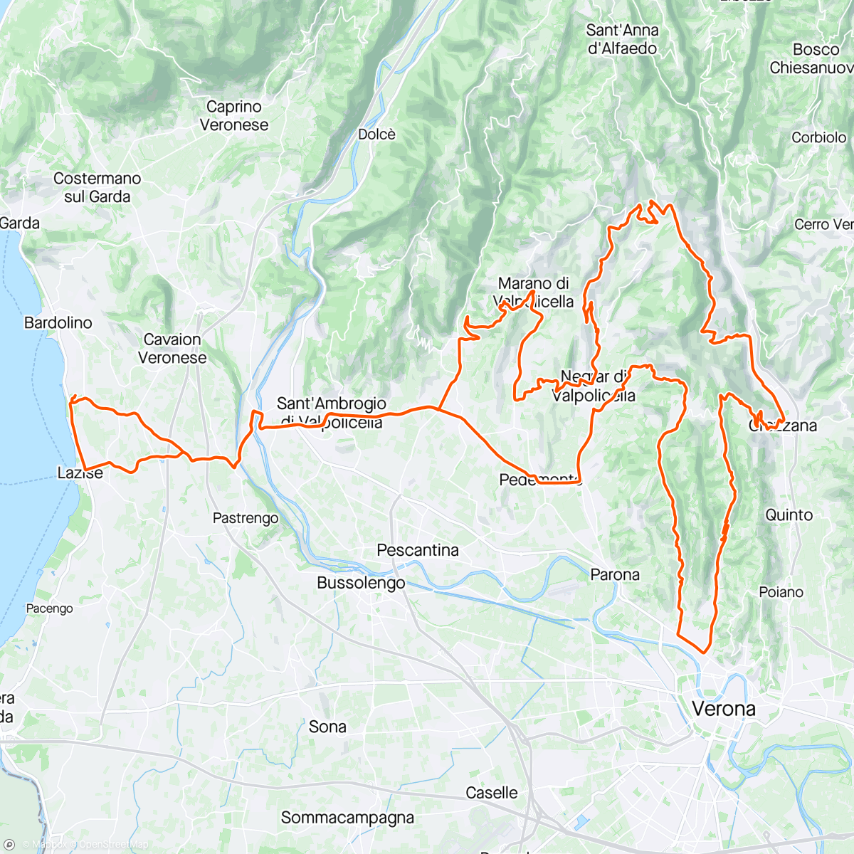 Map of the activity, Garda 2024 D1 - Winnice Valpolicella