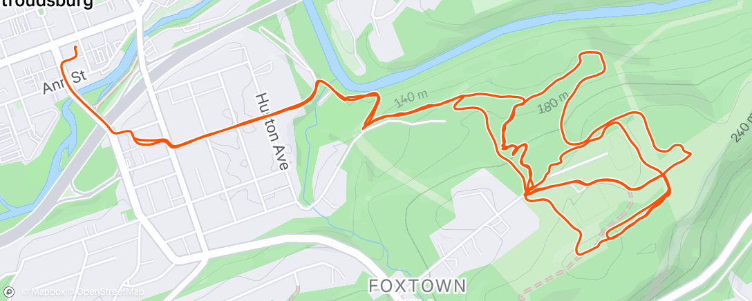 Map of the activity, Evening Ride