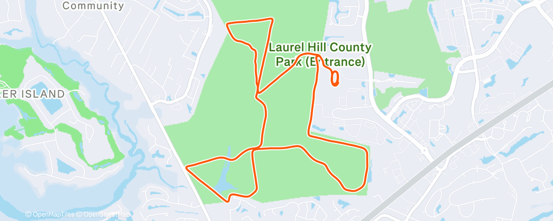 Map of the activity, Morning Run